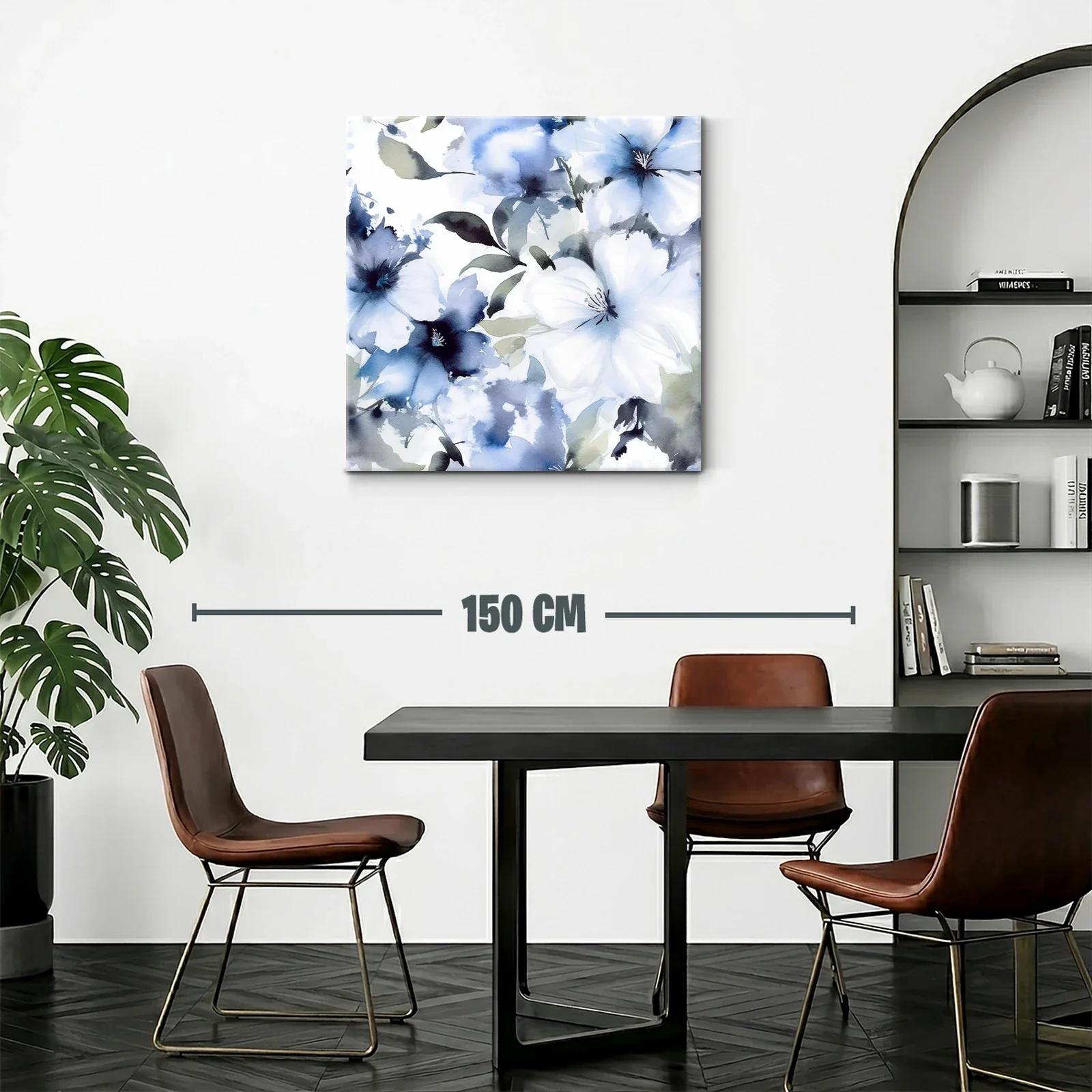 Cuadro floral en tonos azules y blancos delicados — miniatura 2