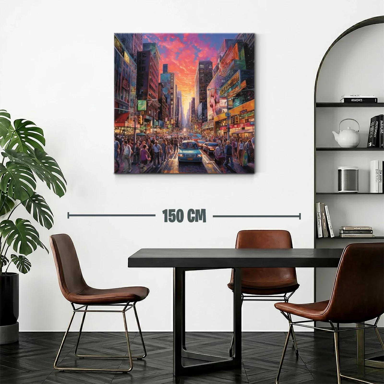 Atardecer vibrante en la ciudad con luces y movimiento — miniatura 2