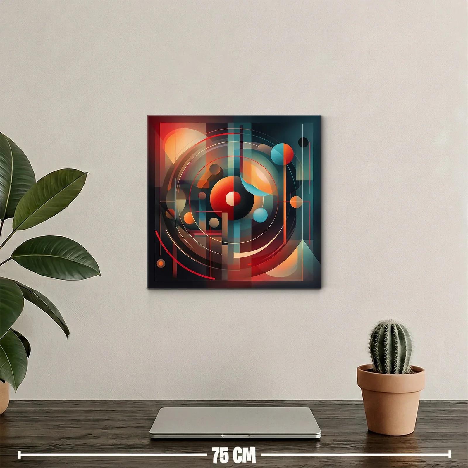 Composición abstracta con círculos y líneas geométricas — miniatura 2