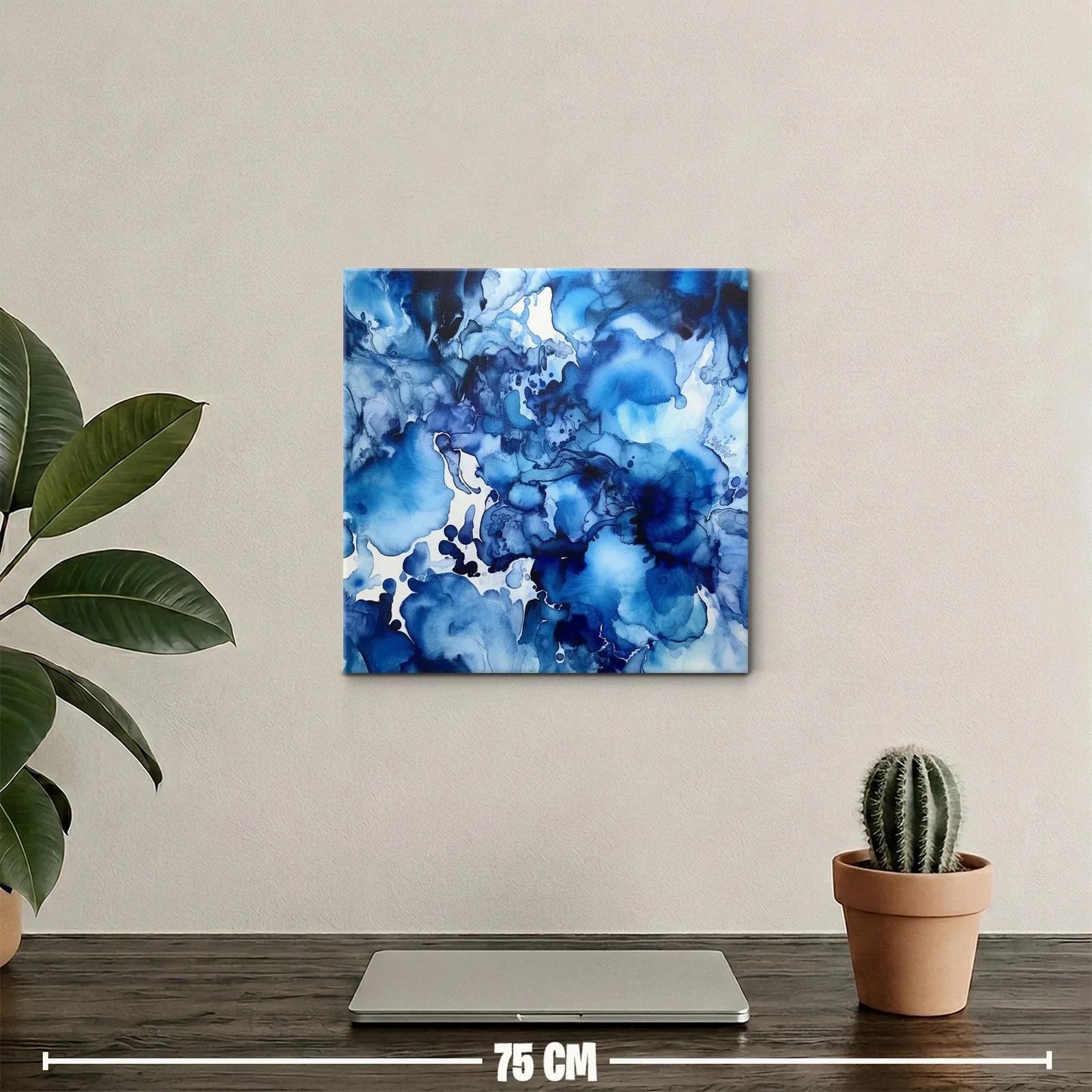Composición abstracta en gamas de azul y blanco — miniatura 2