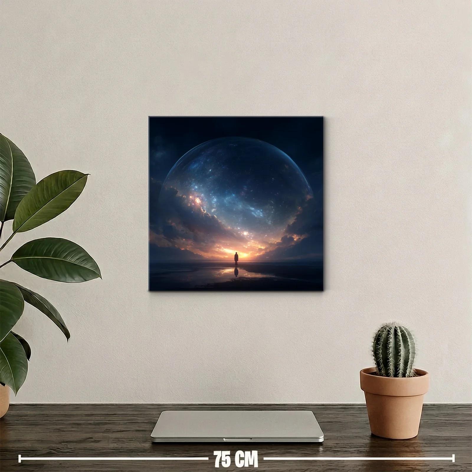 Silenciosa figura bajo un cielo estrellado majestuoso — miniatura 2