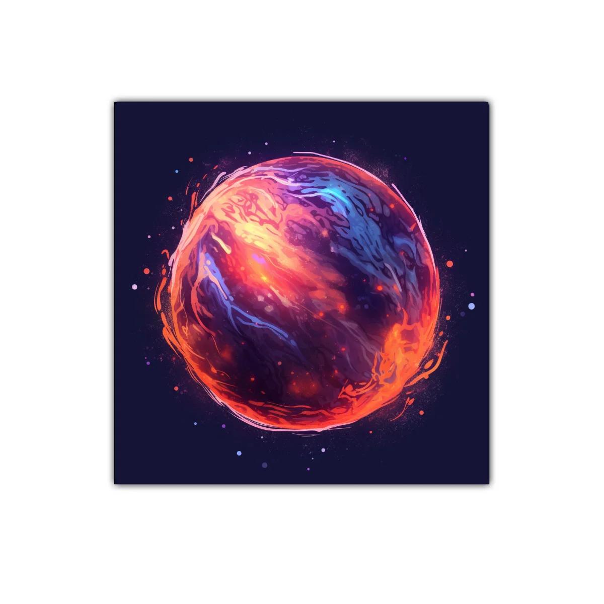 Cuadro Estrella Cósmica con Explosión de Colores Vibrantes — imagen principal