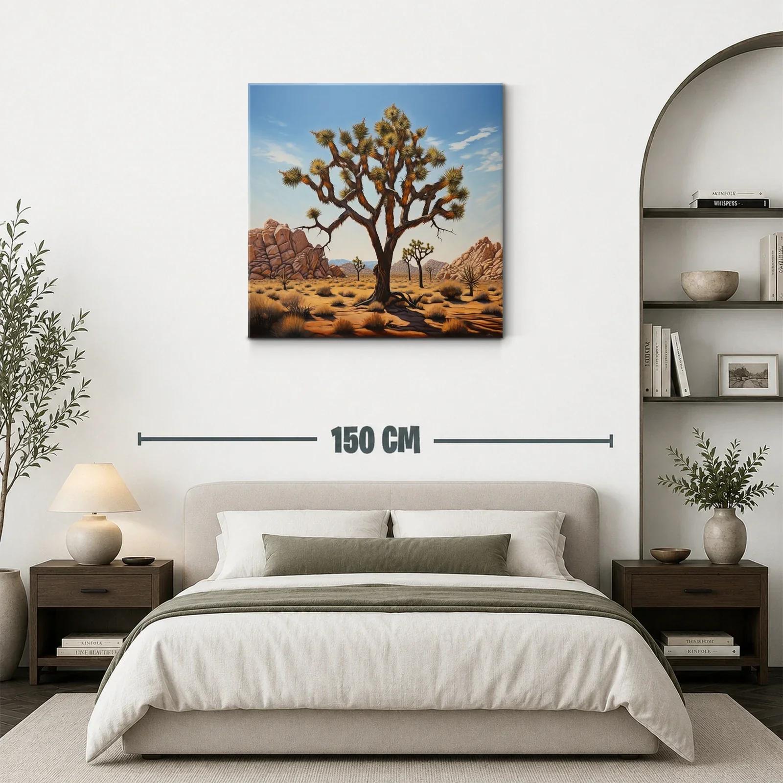 Árbol desértico en paisaje rocoso al atardecer — miniatura 3
