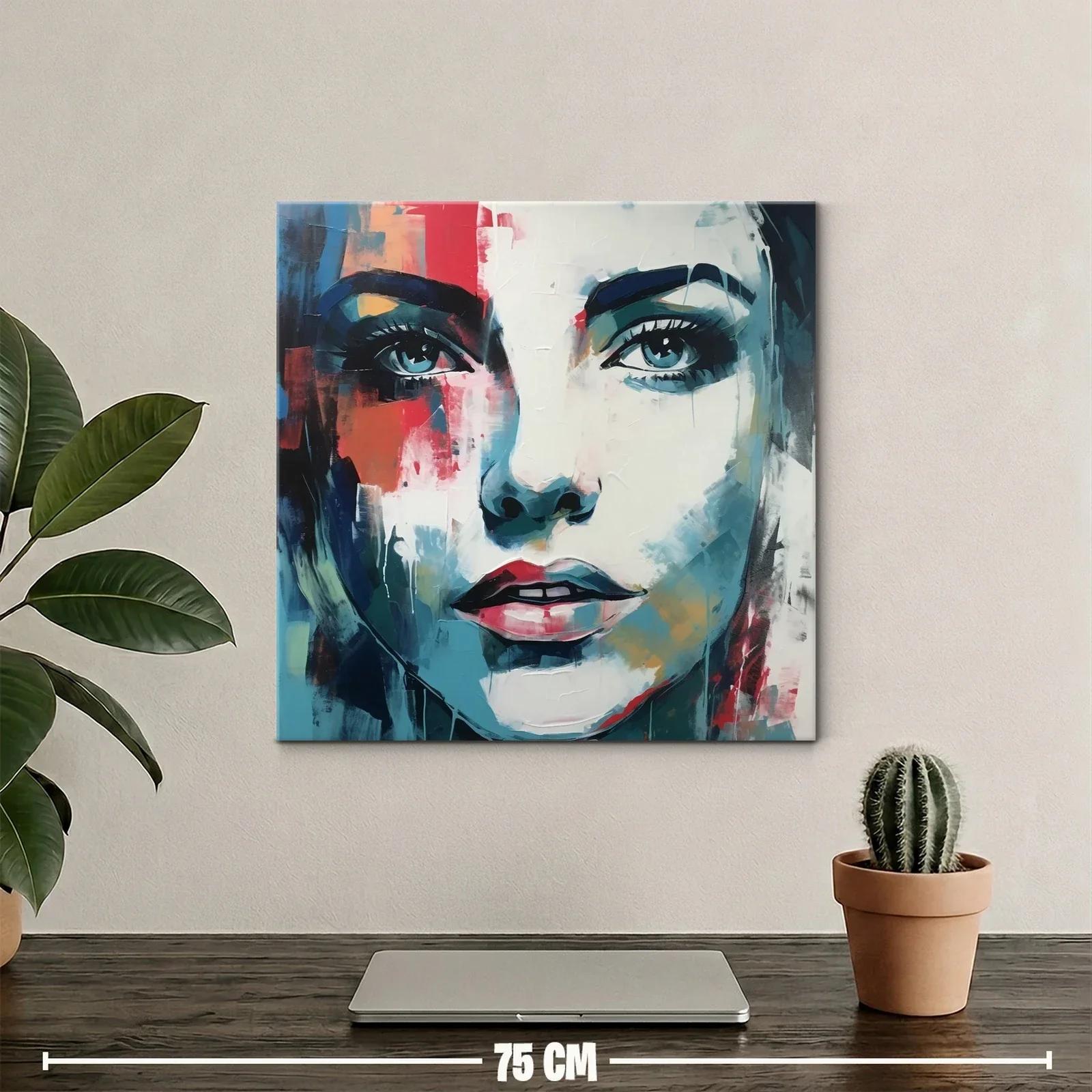 Retrato expresivo de mujer con paleta vibrante — miniatura 2