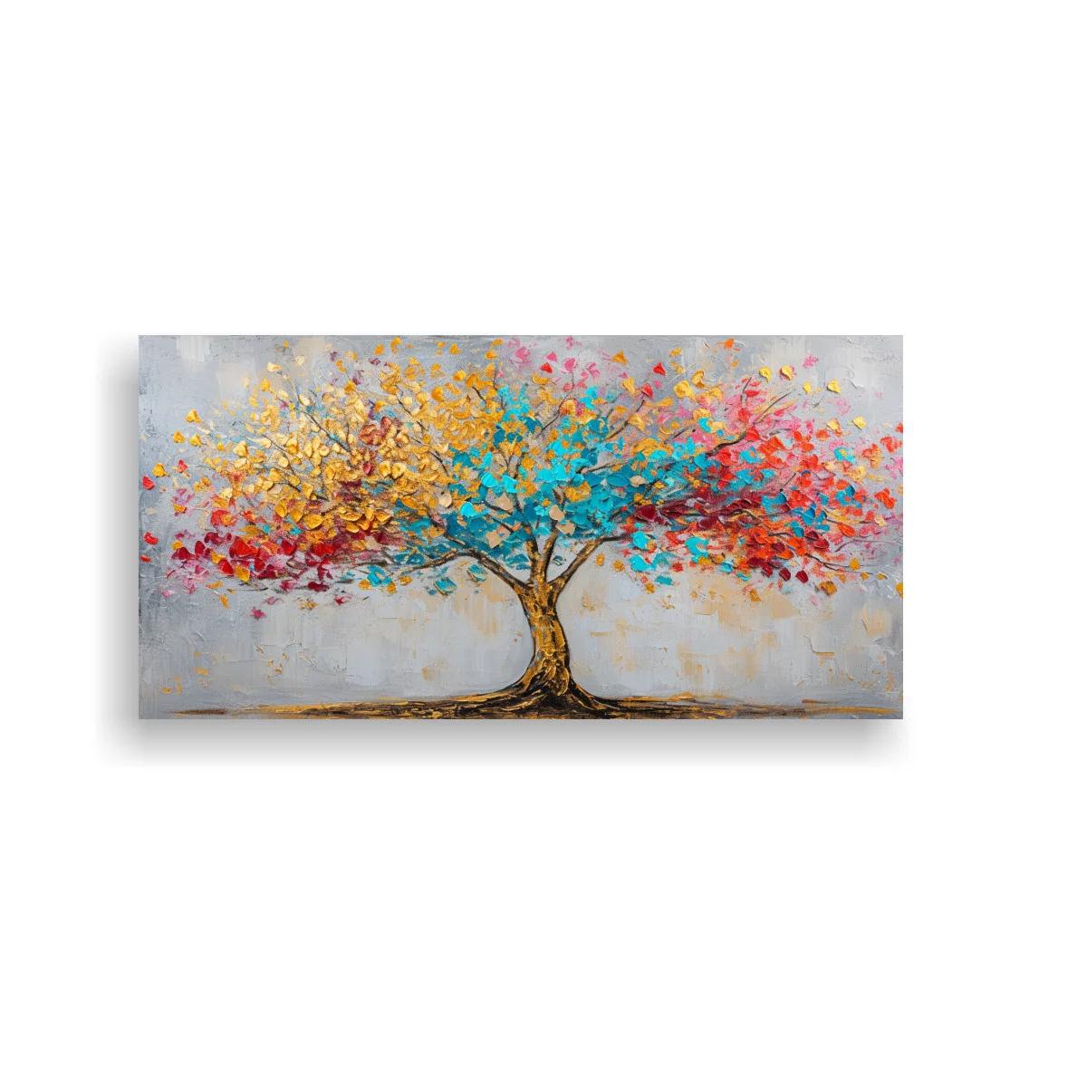 Cuadro Árbol de la Vida multicolor con salpicaduras