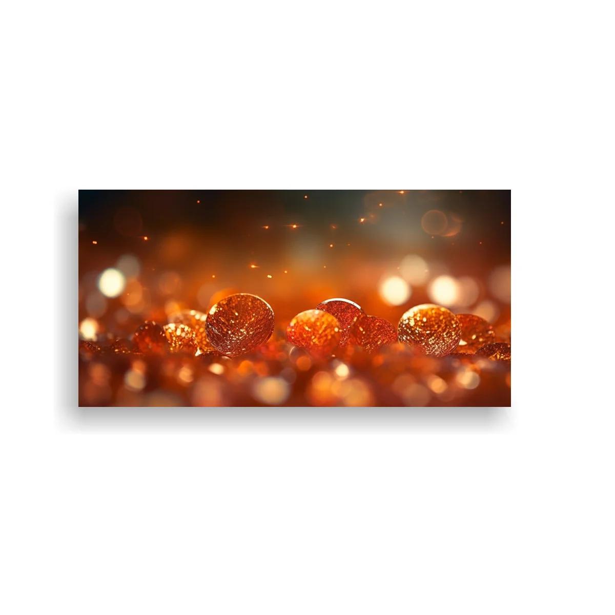 Cuadro esferas brillantes naranjas con brillos especulares — imagen principal