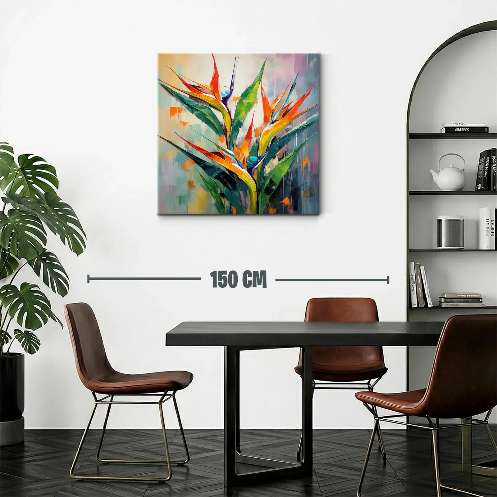 Cuadro moderno con vibrante flor exótica tropical — miniatura 2