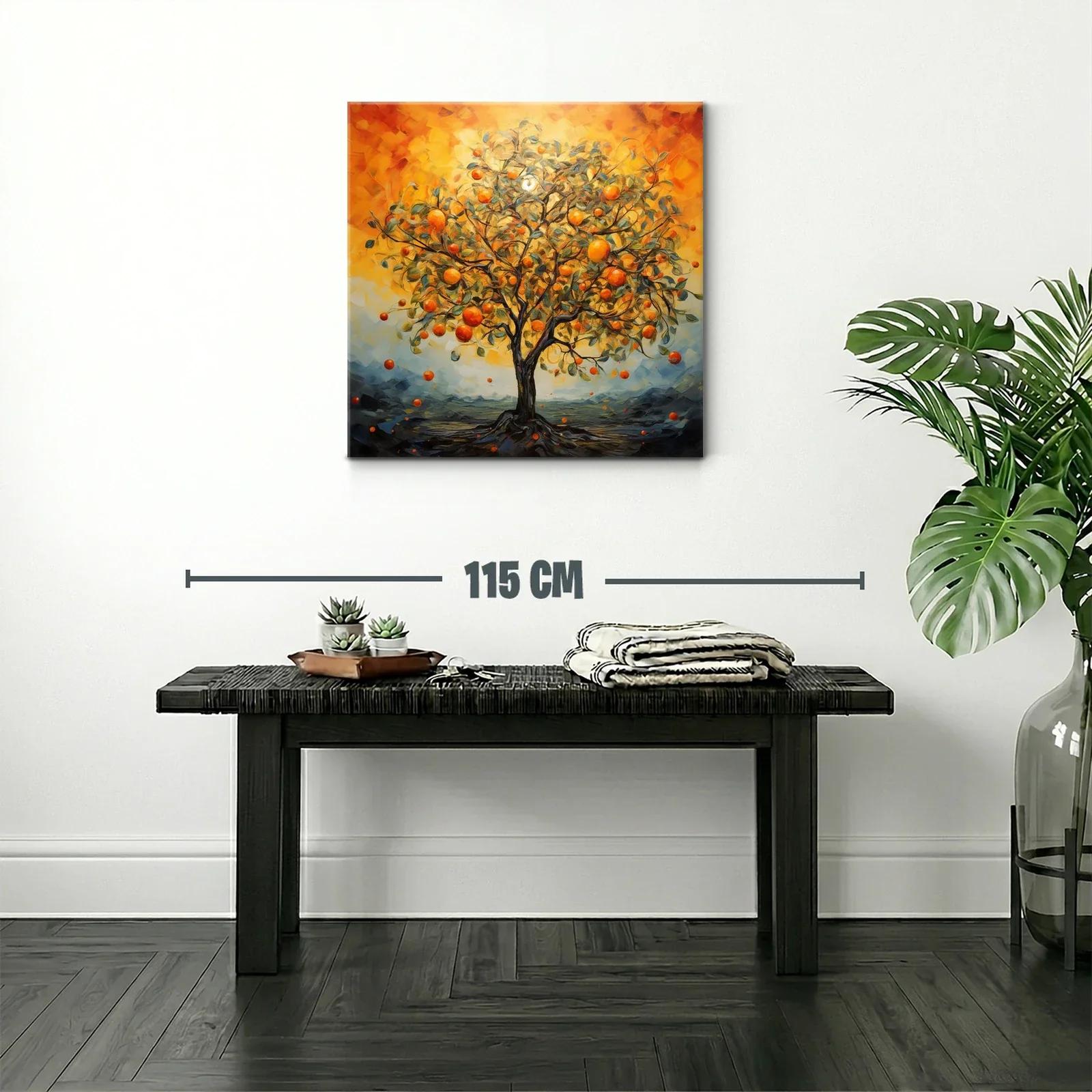 Árbol de naranjas en luz dorada vibrante — miniatura 2