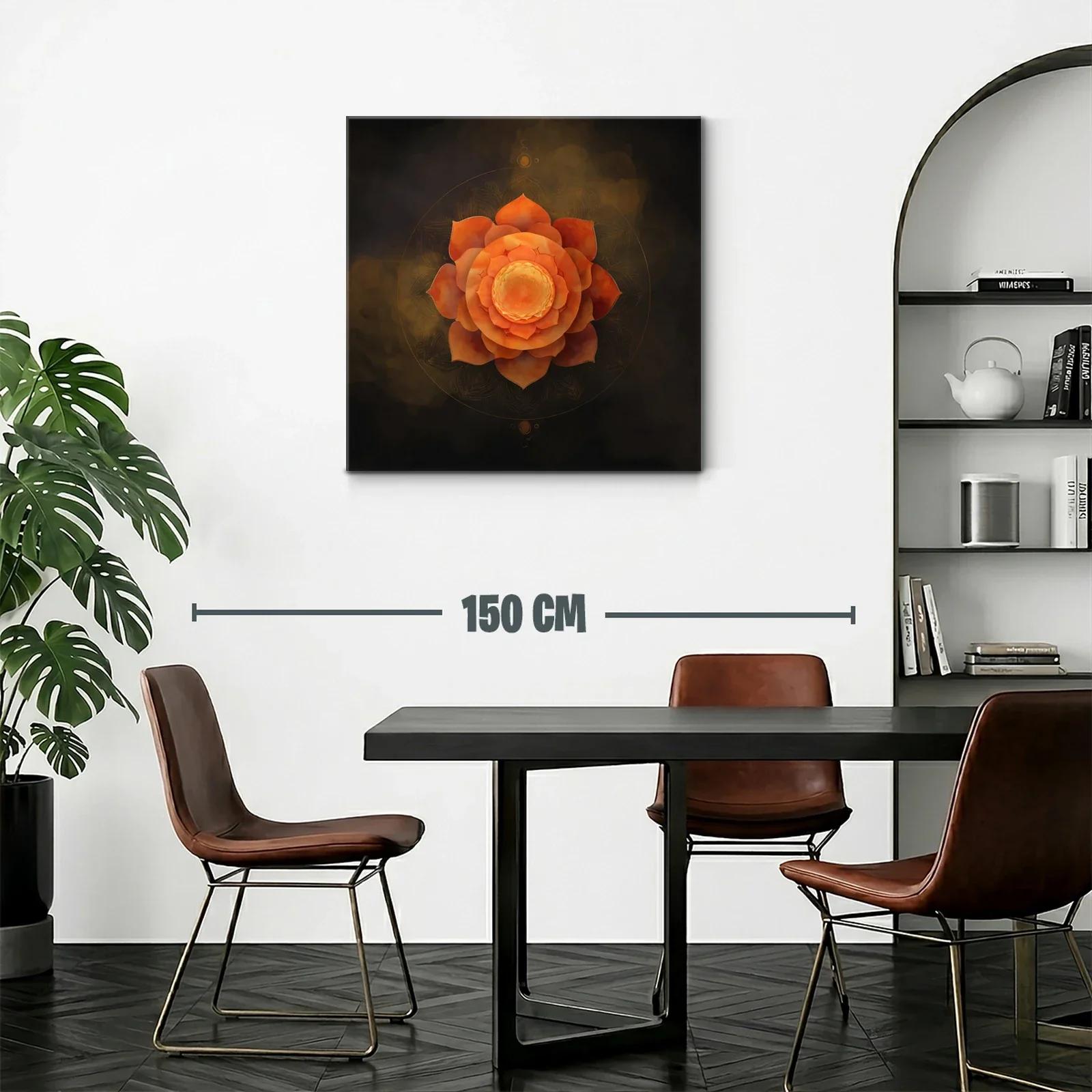 Flor Mandala en Tonos Cálidos para Espacios Zen — miniatura 2