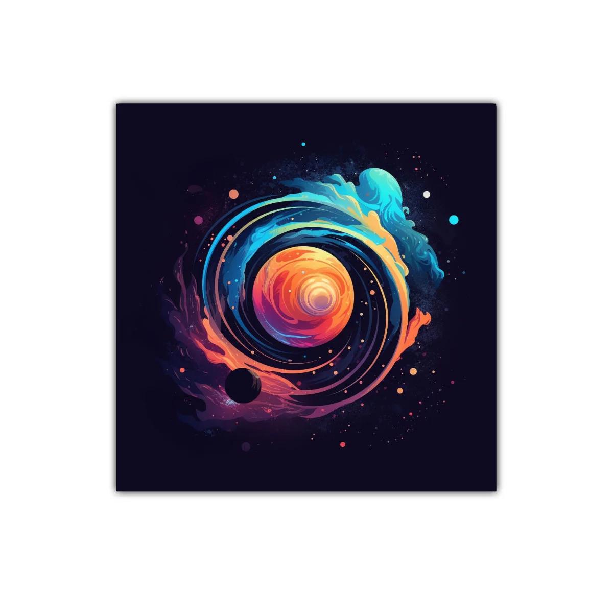 Cuadro del Cosmos en Movimiento con Tonos Vibrantes — imagen principal