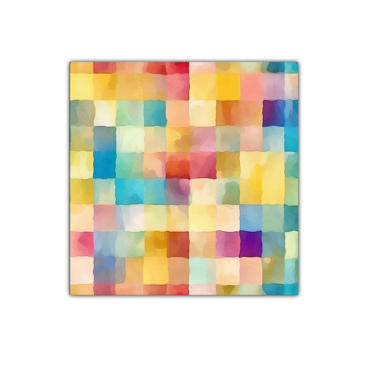 Cuadro abstracto con bloques de color vibrantes y suaves — miniatura 1