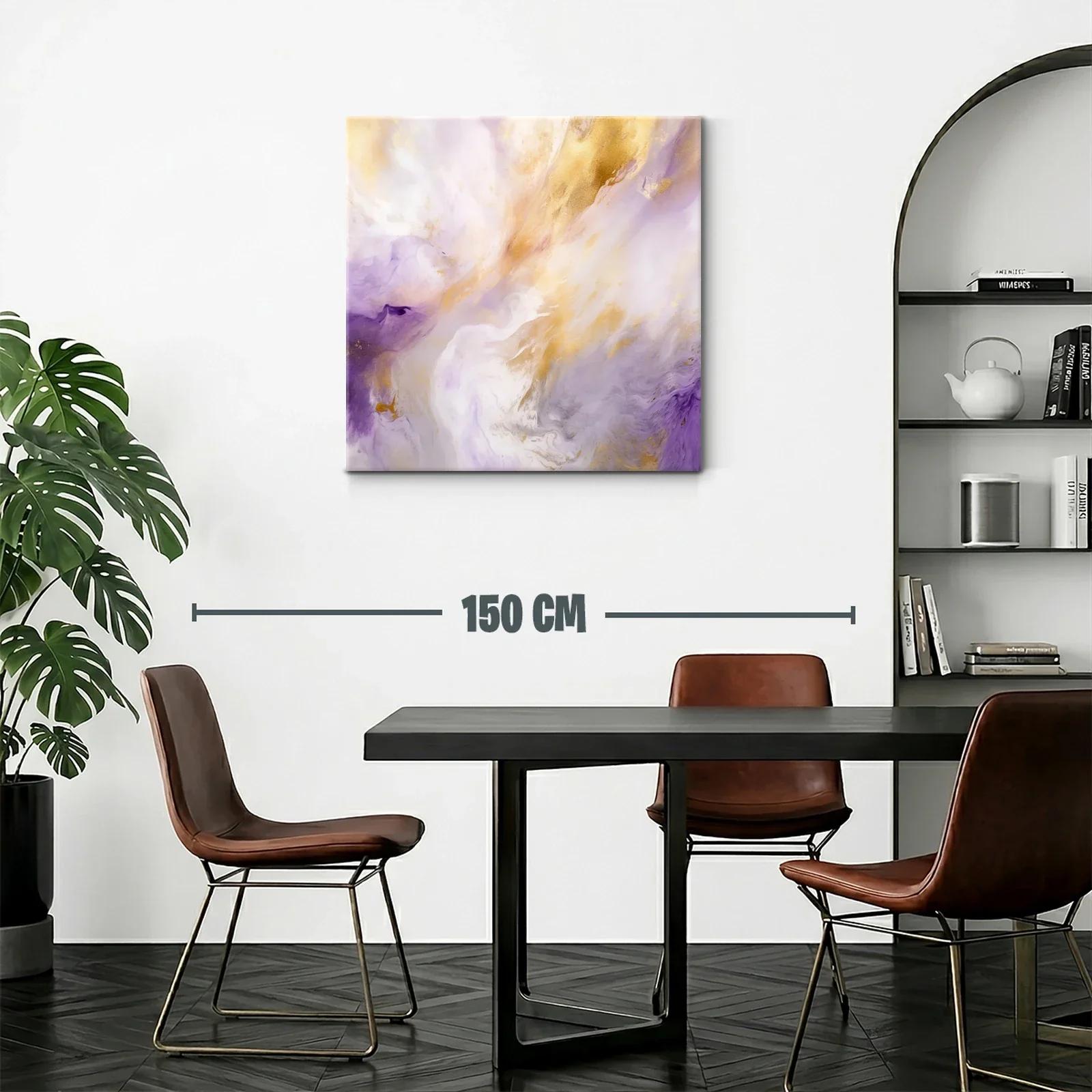Abstracción luminosa en tonos malva y dorado elegante — miniatura 2