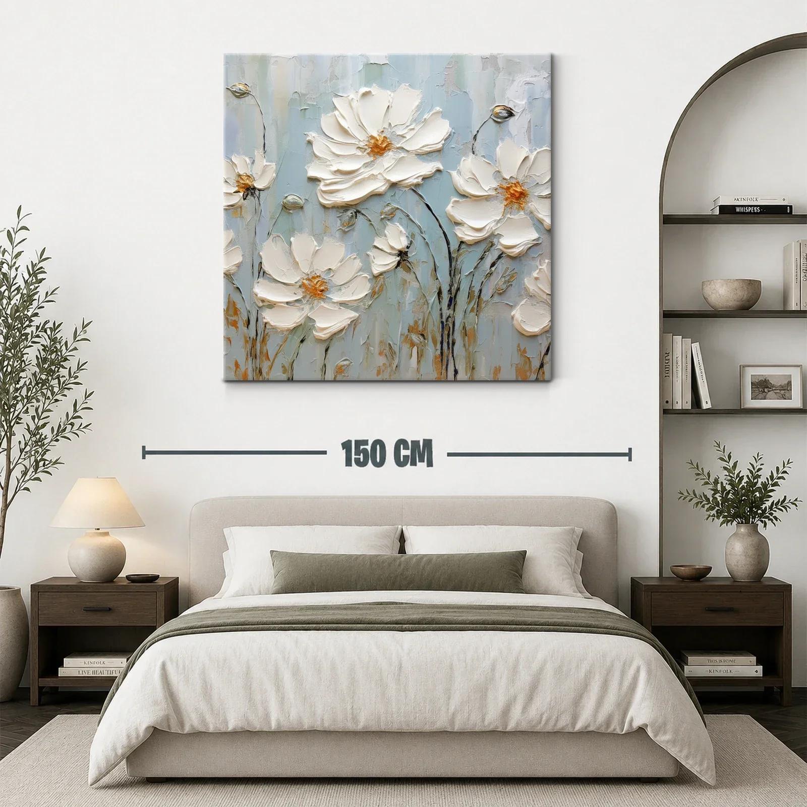 Cuadro floral con tonos suaves y textura elegante — miniatura 3