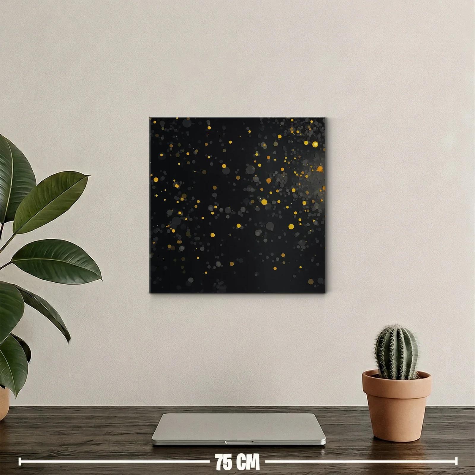 Composición Abstracta de Puntos Dorados sobre Fondo Negro — miniatura 2