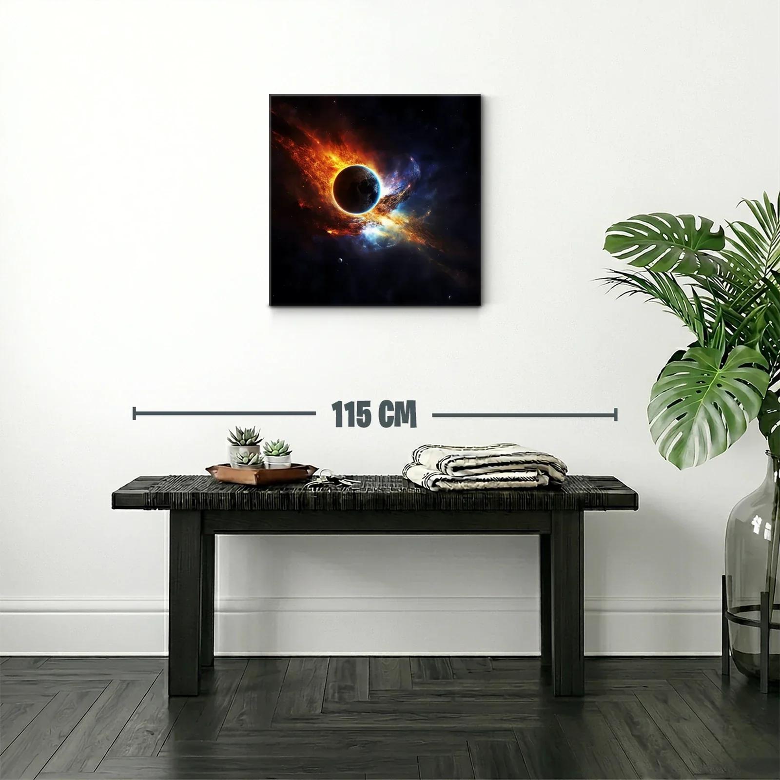 Impactante cuadro de planeta con estallido cósmico — miniatura 2