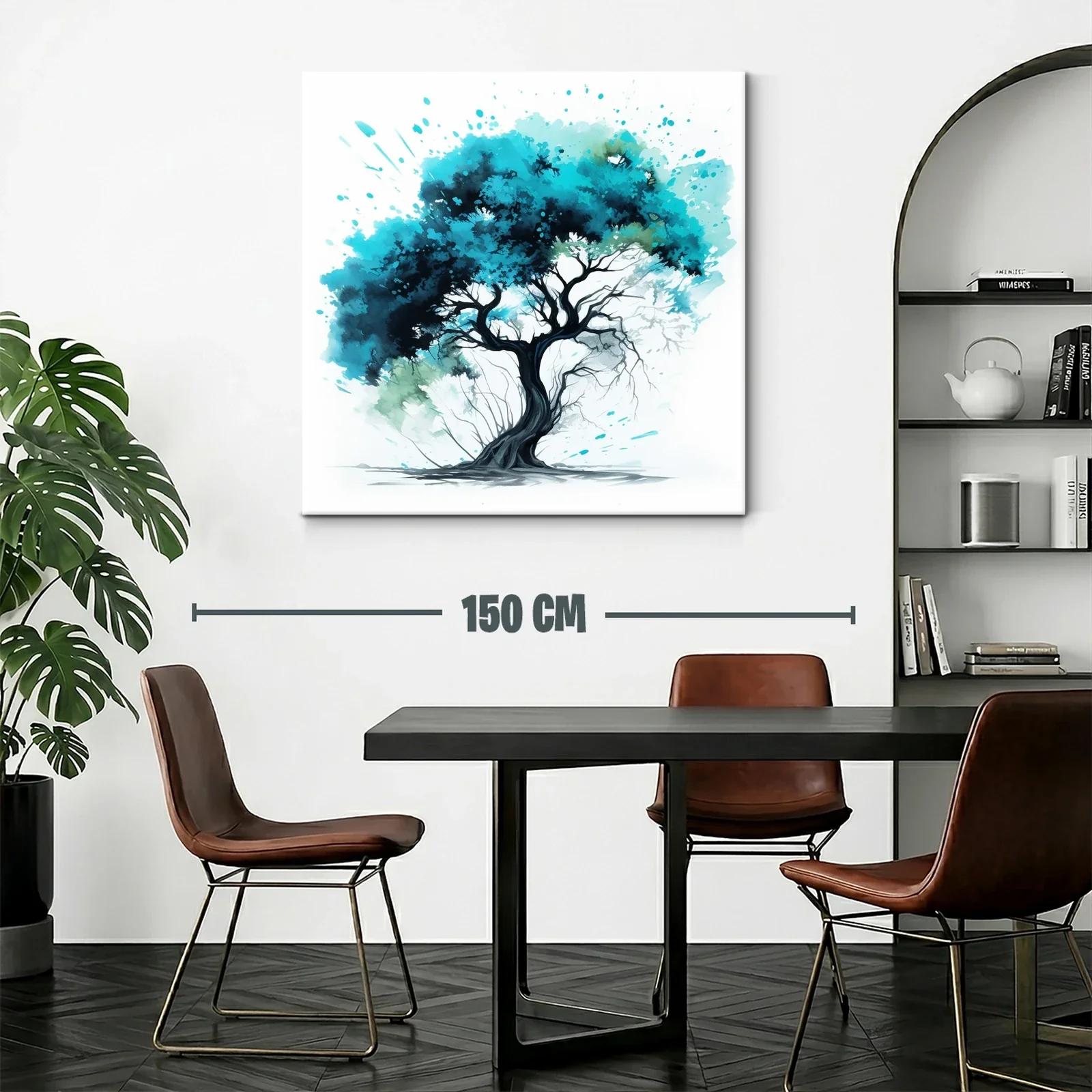 Árbol con copa azul vibrante y tronco sinuoso — miniatura 2