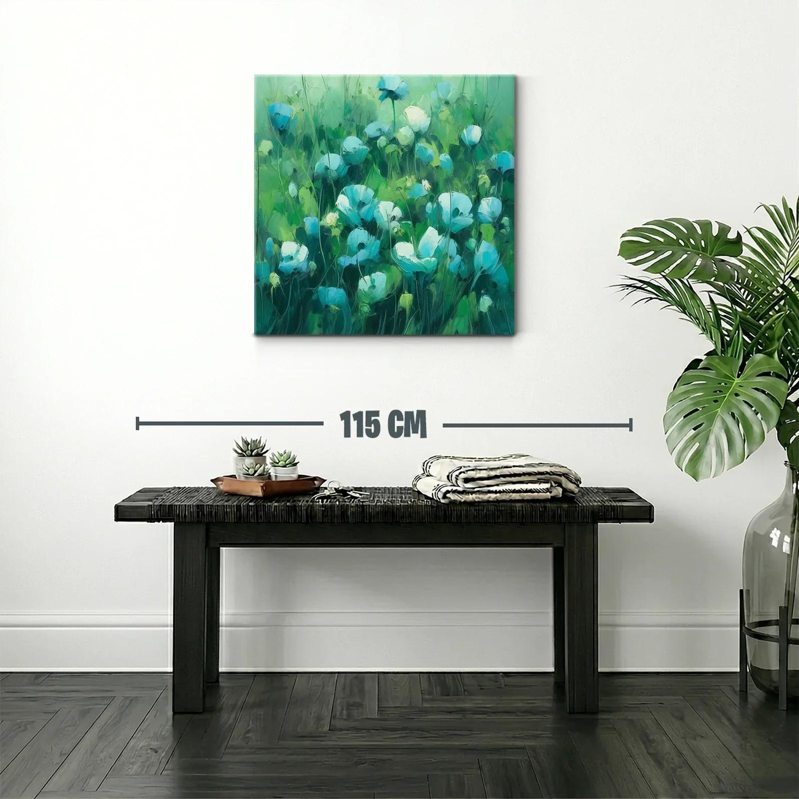 Ramo de flores en tonos verdes y azules vibrantes — miniatura 2