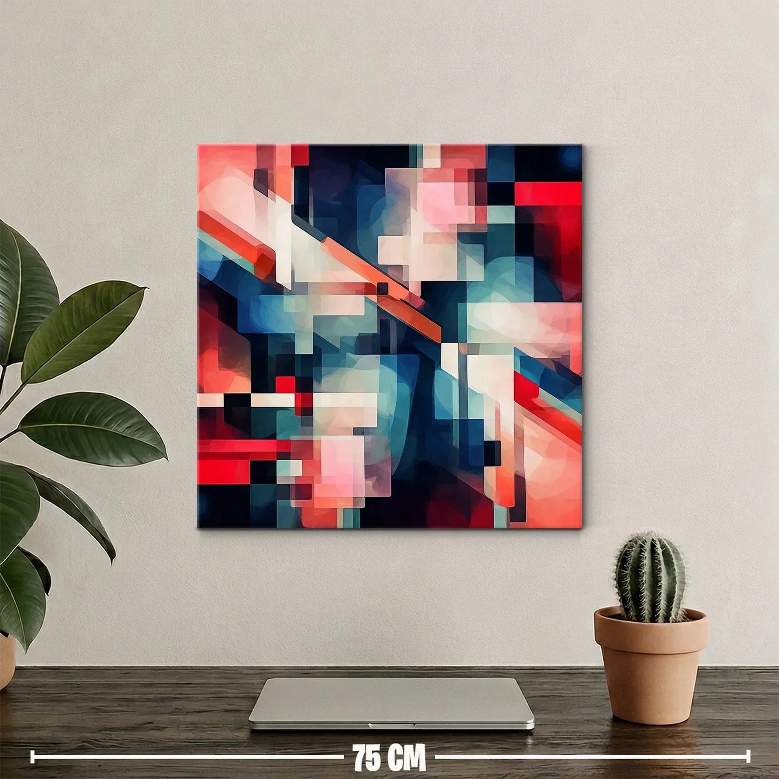 Composición abstracta con formas geométricas y tonos vibrantes — miniatura 2