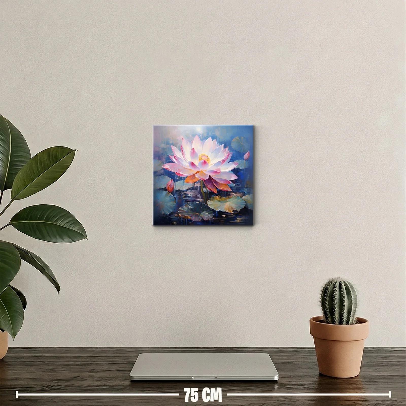 Exquisita flor de loto en armonía acuática y luz suave — miniatura 2