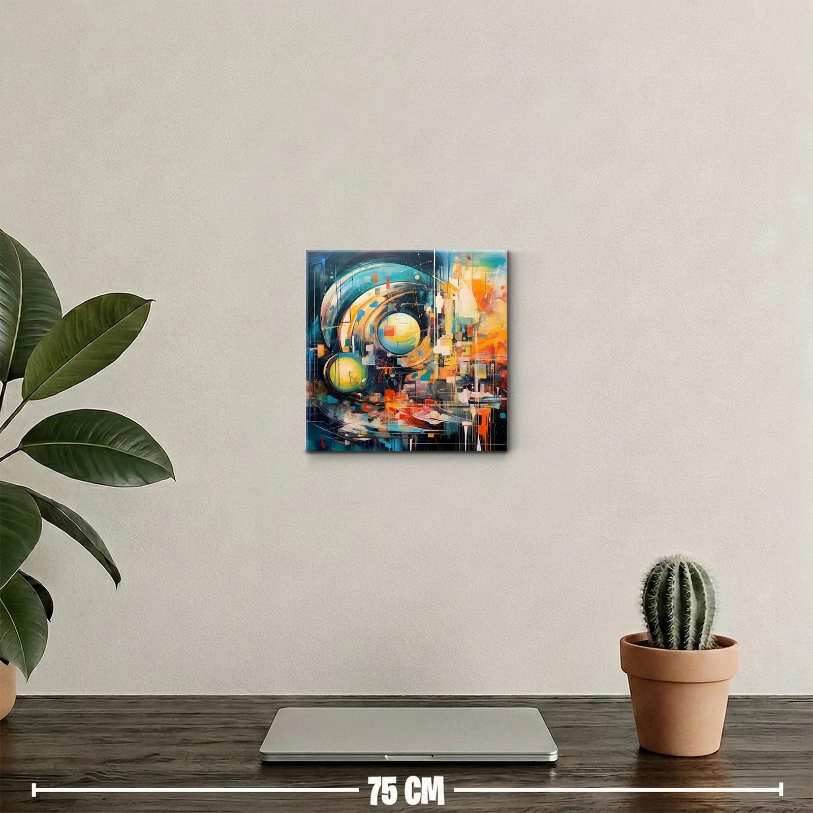 Composición abstracta con órbitas y destellos de luz — miniatura 2