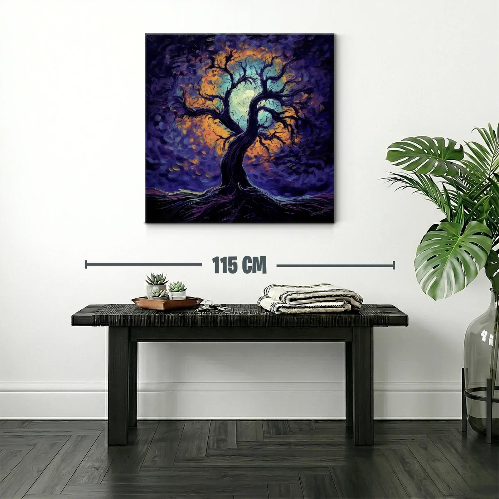 Árbol místico bajo la luz de luna vibrante — miniatura 2