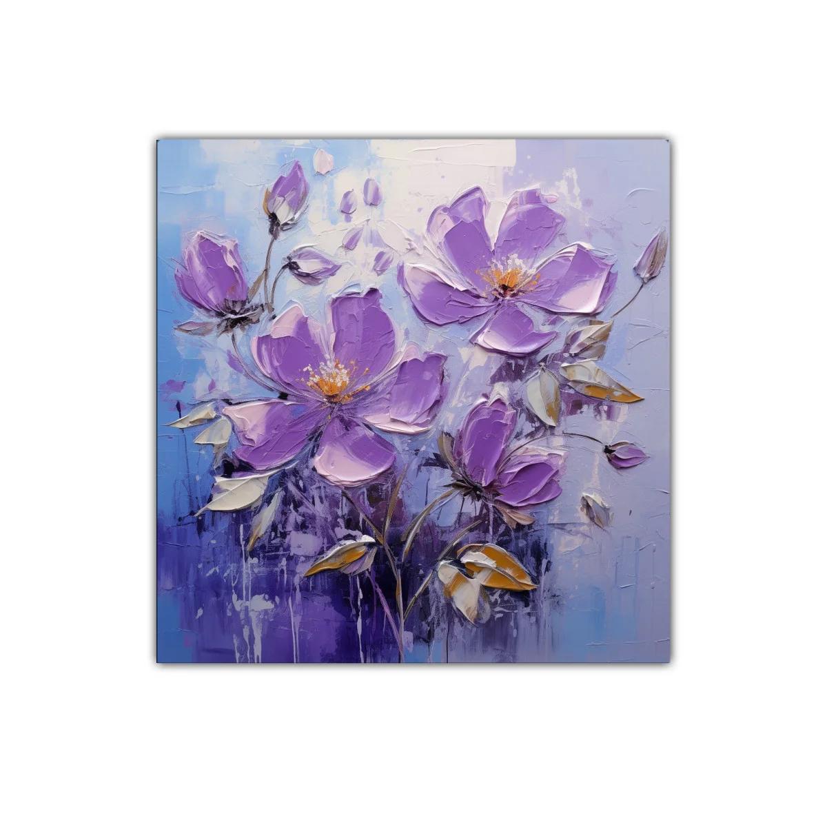 Flores en tonos morados para un ambiente sereno y elegante