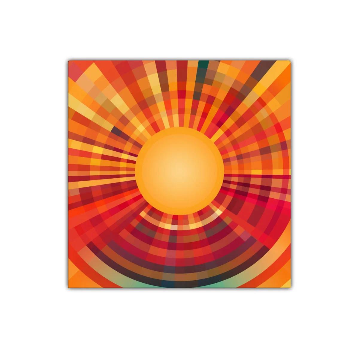 Explosión de Colores Cálidos con Diseño Radial Vibrante