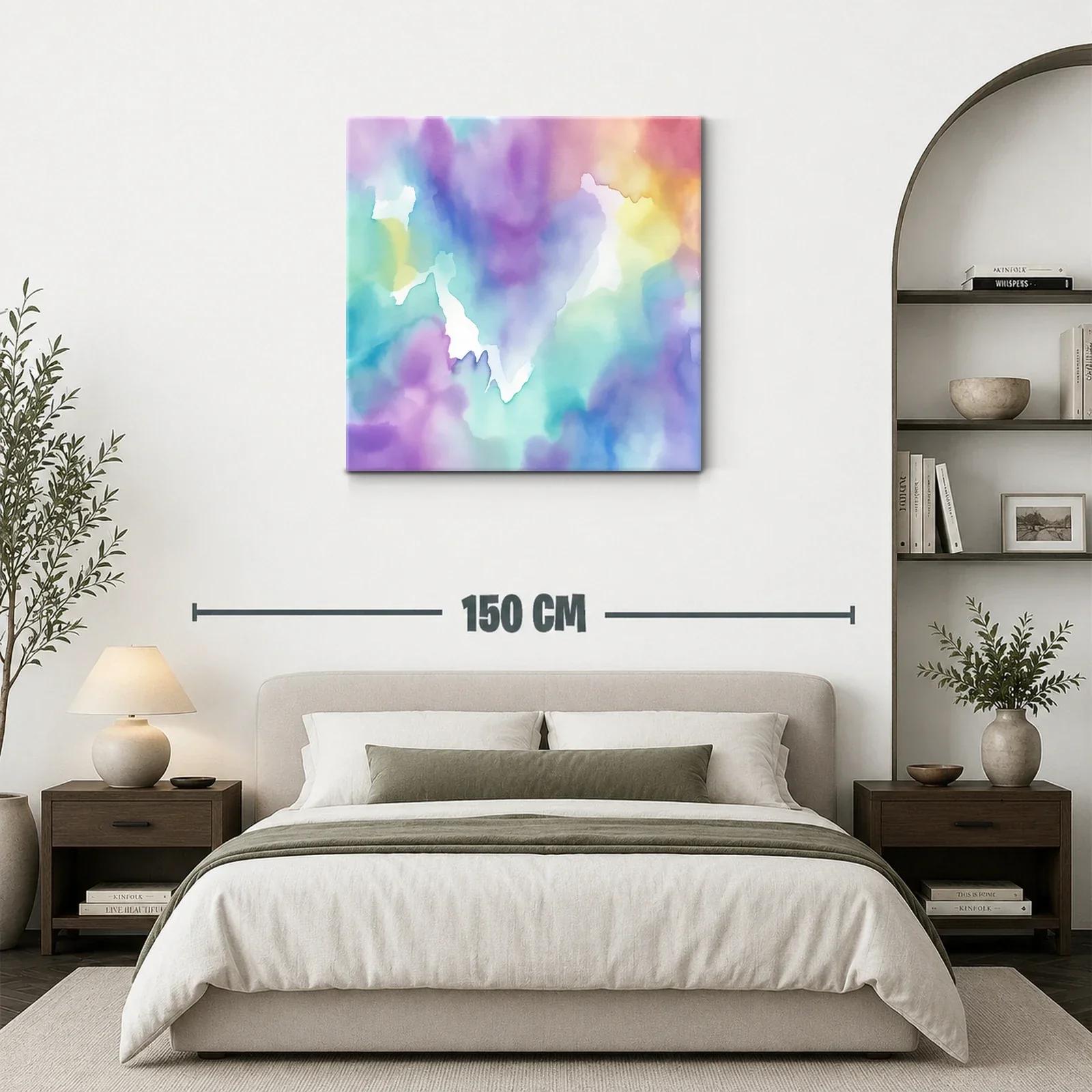 Cuadro abstracto en tonos pastel para ambientes suaves — miniatura 3