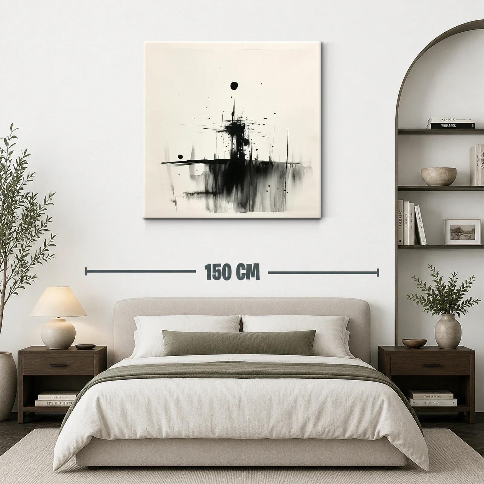 Composición abstracta en blanco y negro contemporánea — miniatura 3