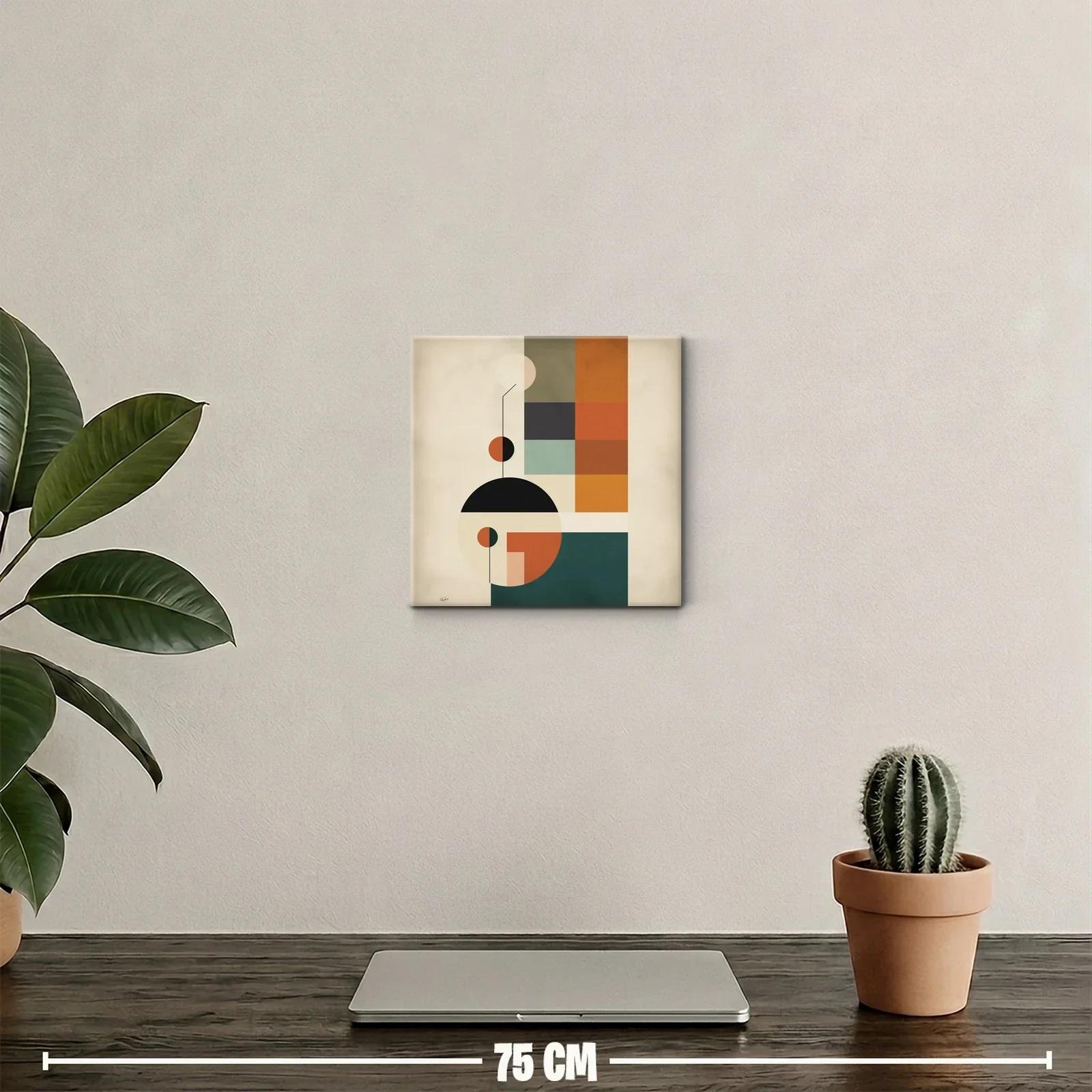Composición geométrica en tonos tierra y negro — miniatura 2