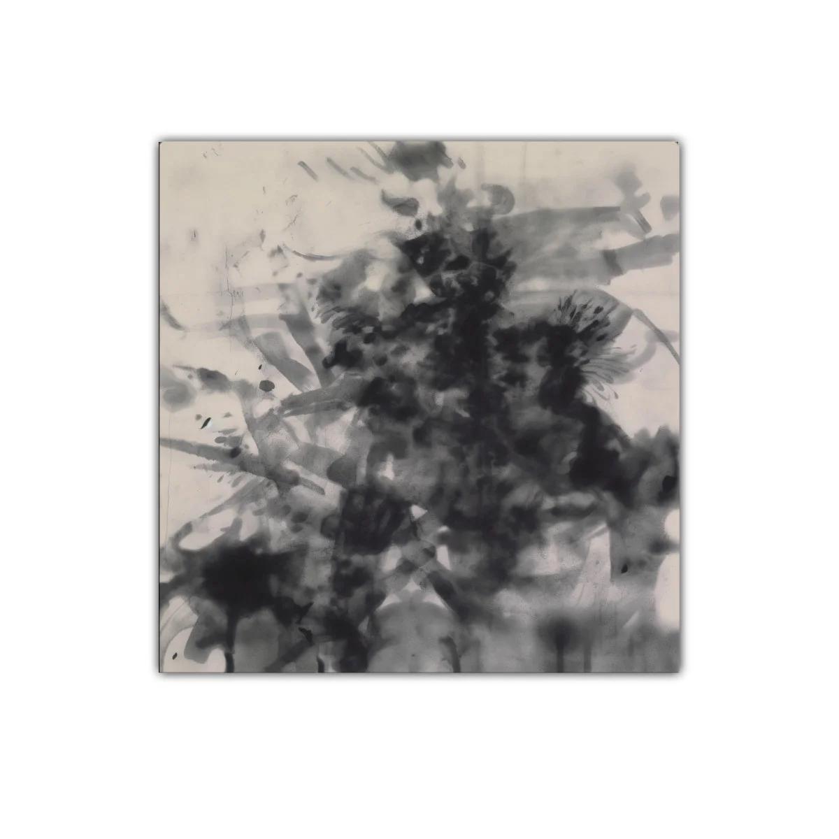 Cuadro abstracto en tonos grises para ambientes modernos
