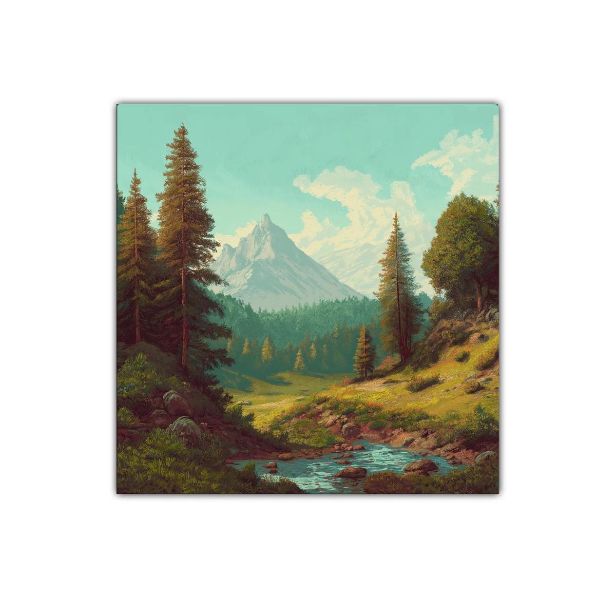 Paisaje natural con río y montañas en calma — imagen principal