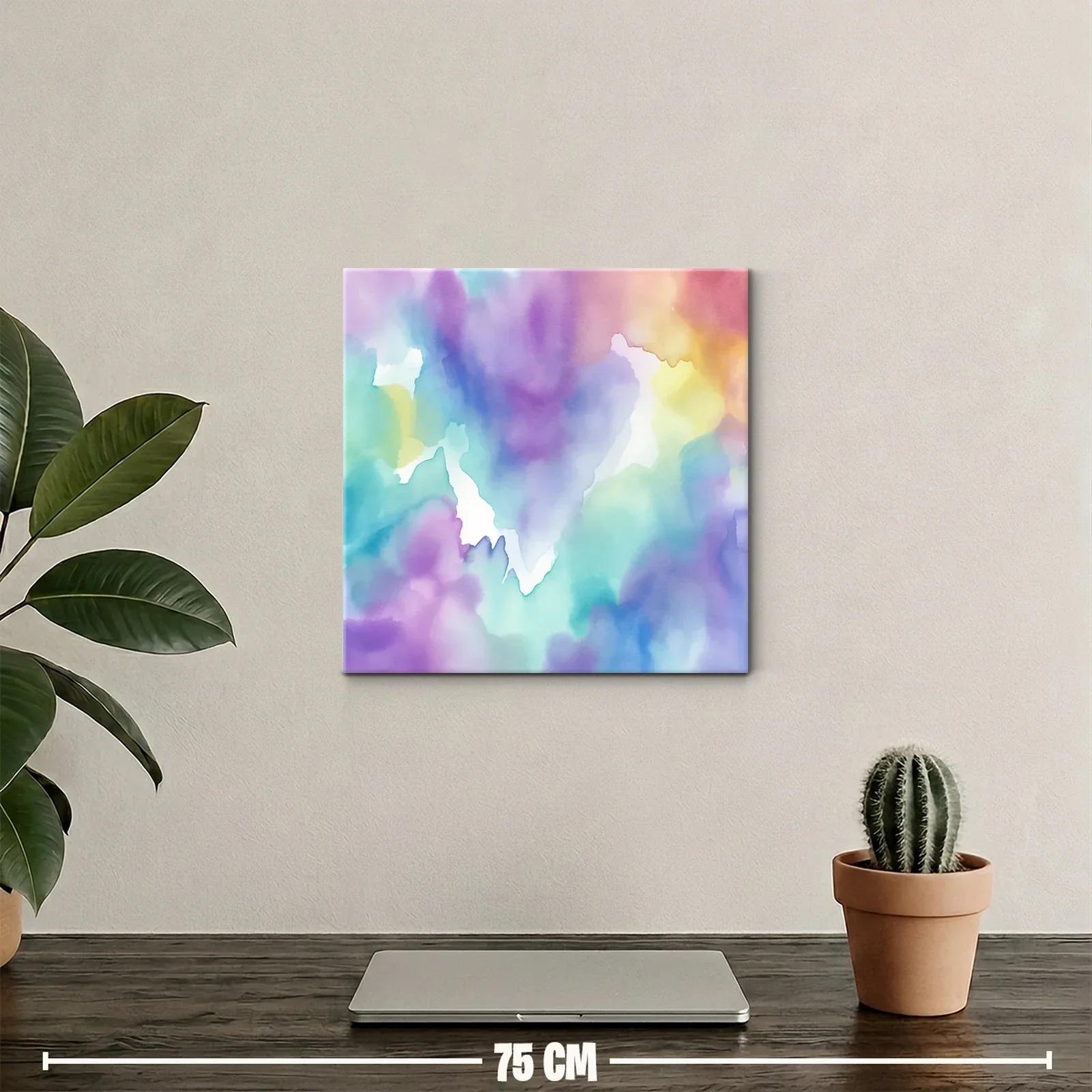 Cuadro abstracto en tonos pastel para ambientes suaves — miniatura 2