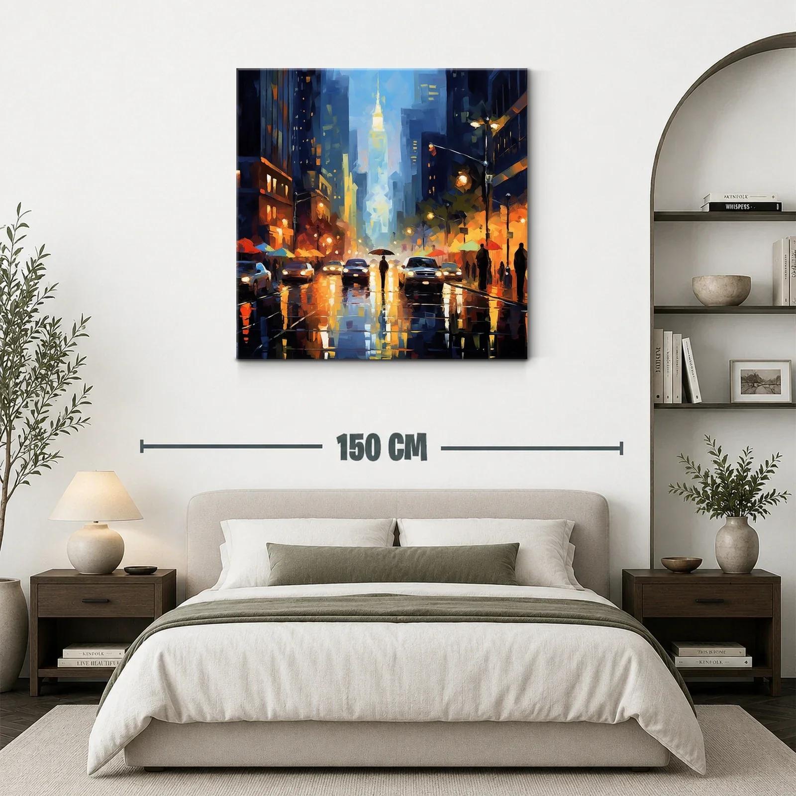 Atardecer Urbano con Reflejos y Luces Vibrantes — miniatura 3