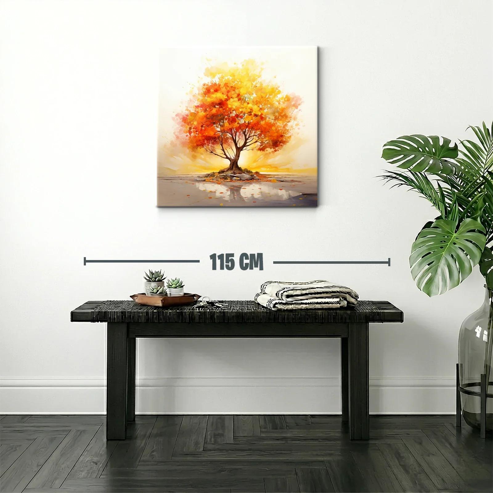 Árbol en tonos cálidos que emana luz interior — miniatura 2