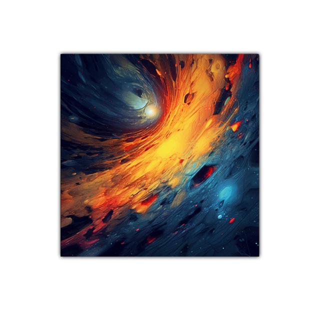 Explosión de energía cósmica en tonos vibrantes