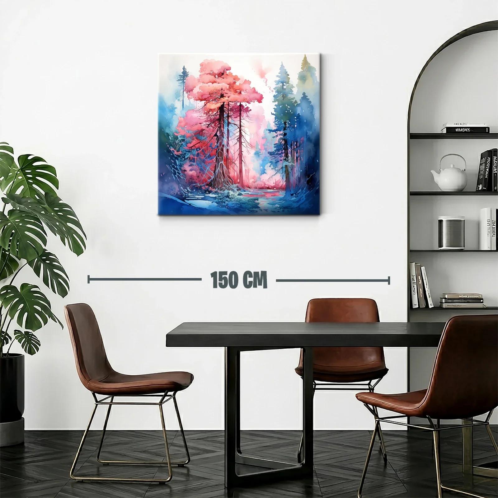 Bosque de ensueño con tonos rosas y azules — miniatura 2