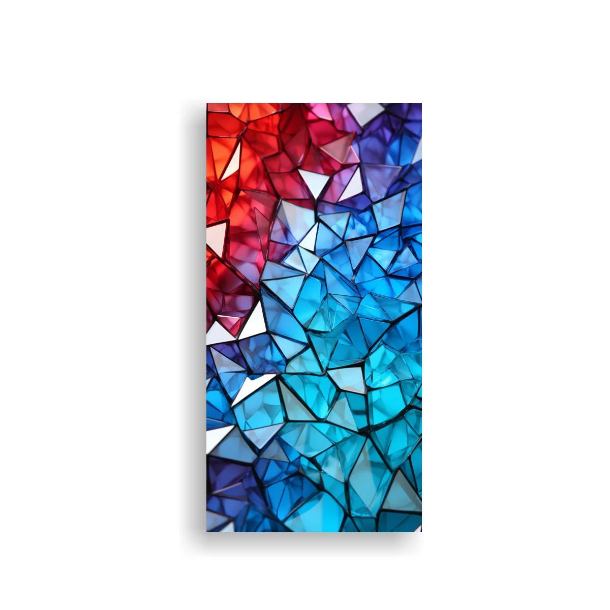 Cuadro mosaico de cristales de colores en azul y turquesa — imagen principal