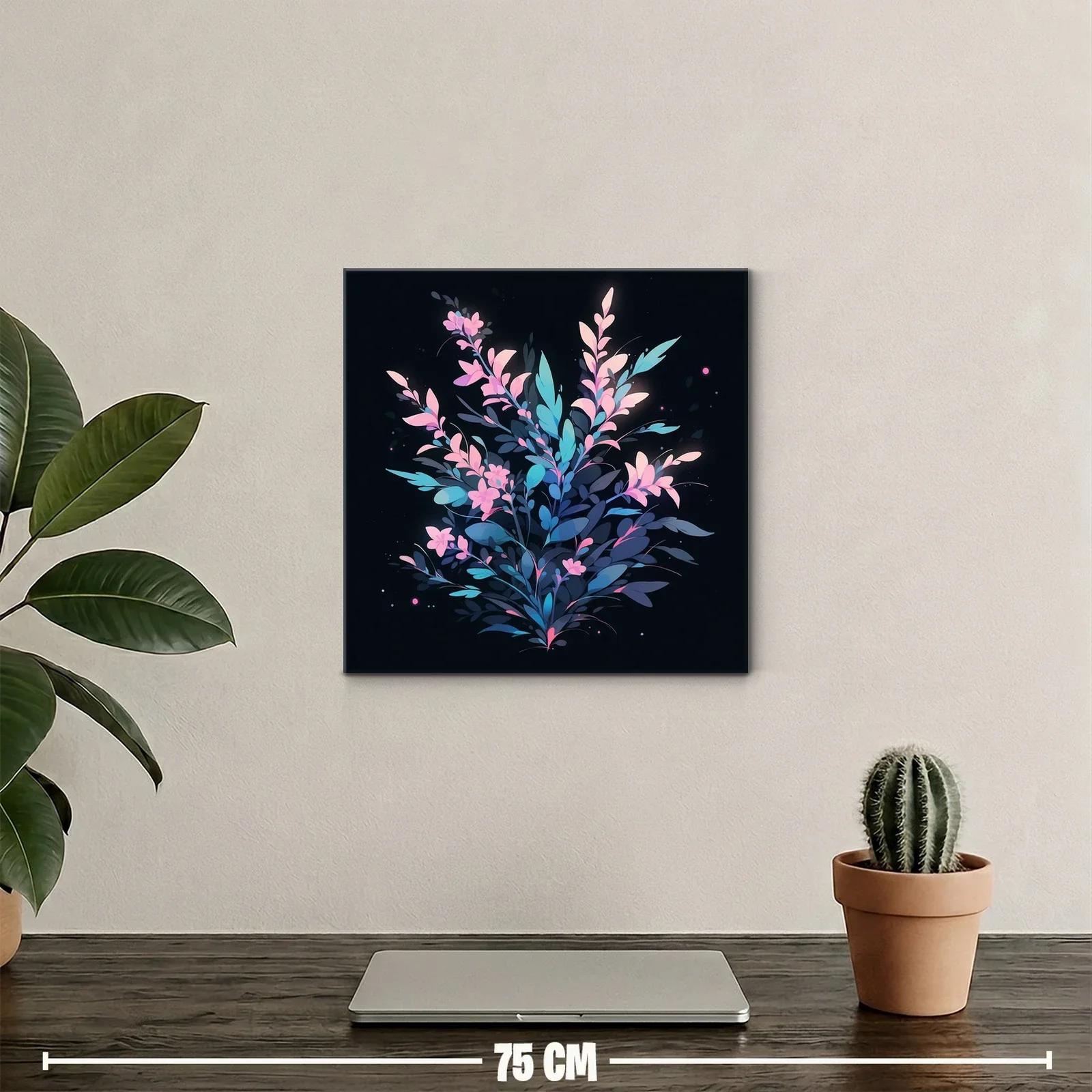 Composición floral en tonos fríos y rosas vibrantes — miniatura 2