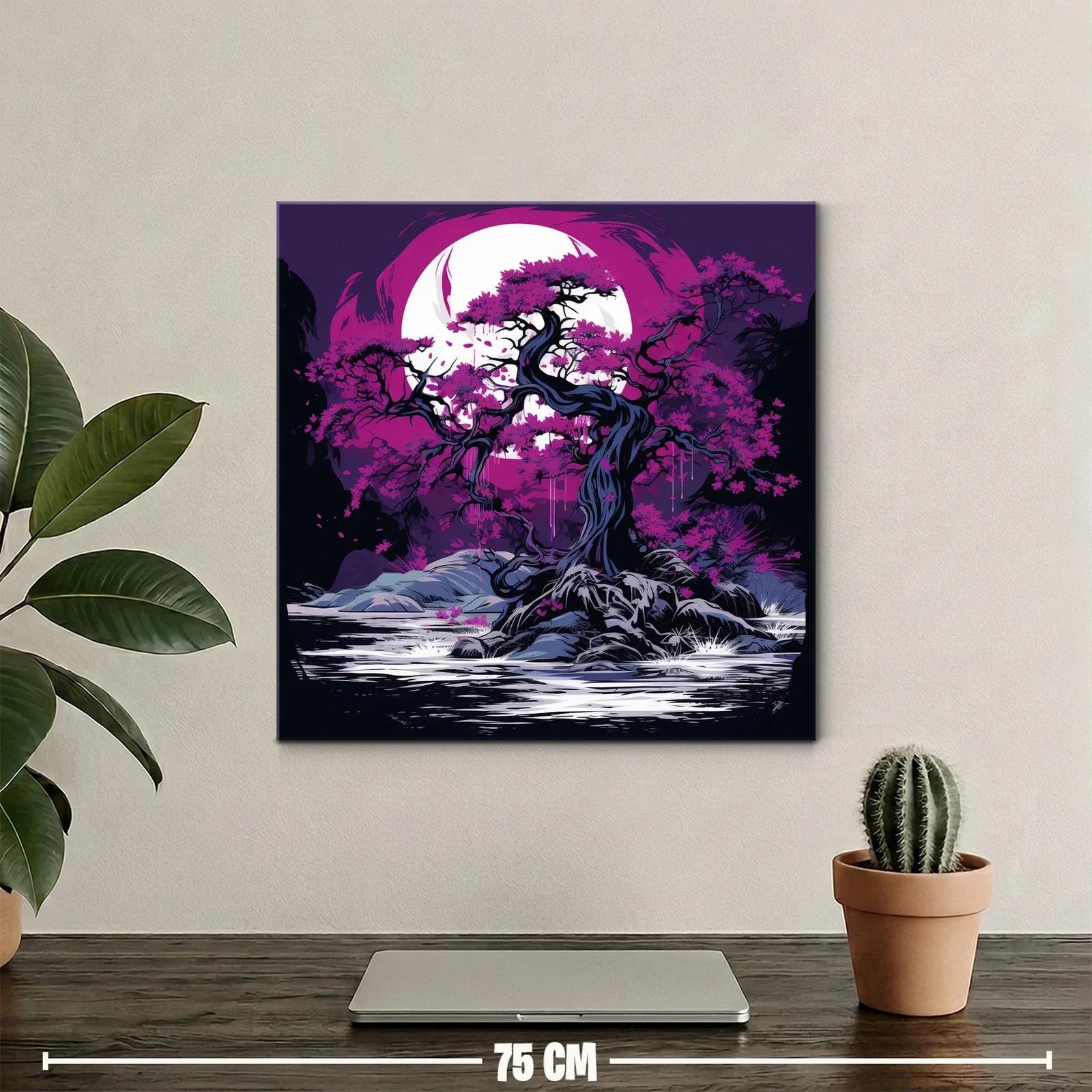 Árbol místico en tonos morados bajo luna llena — miniatura 2