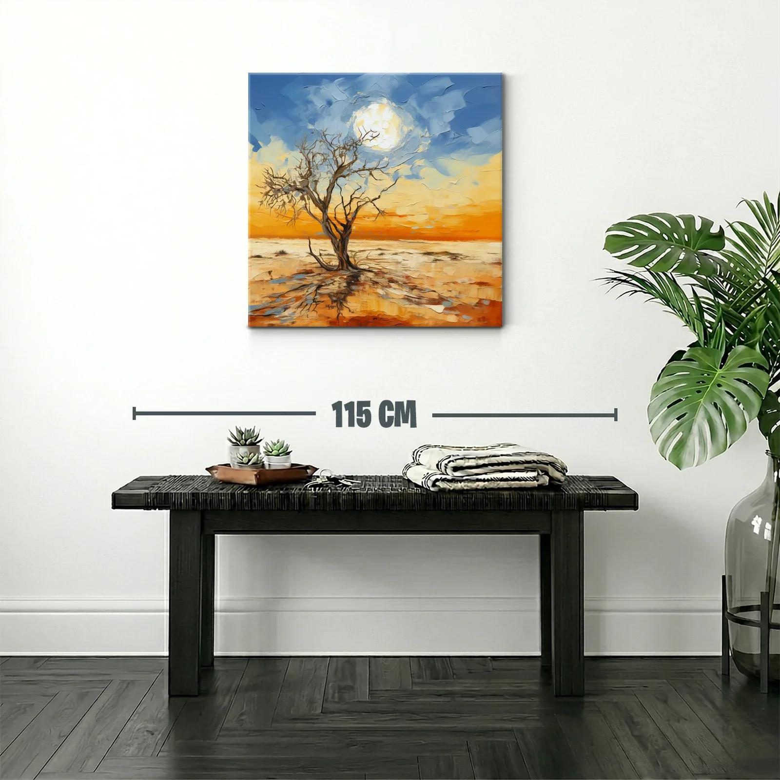 Solitaria belleza de un árbol bajo el cielo cambiante — miniatura 2