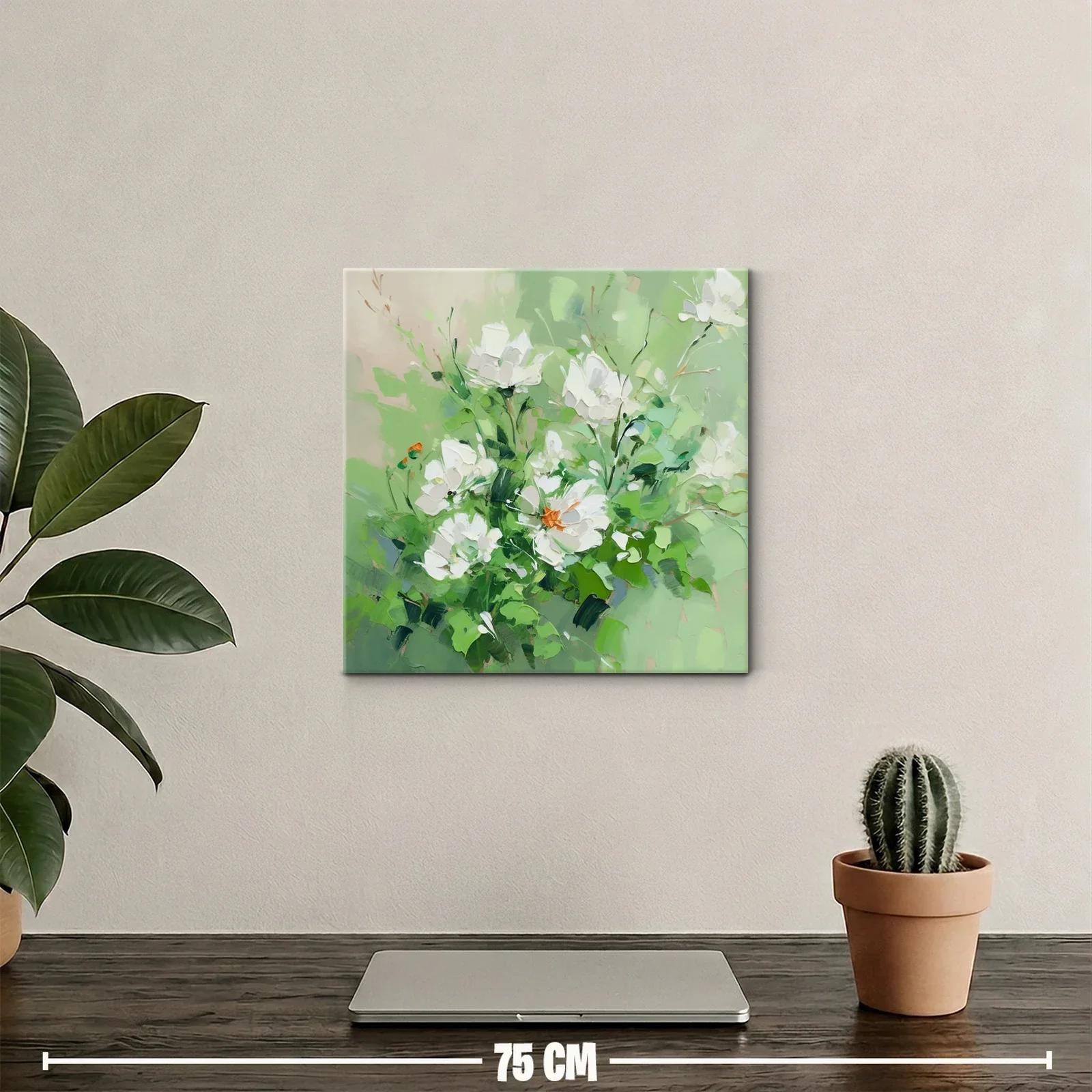 Elegancia natural con flores blancas y tonos verdes — miniatura 2