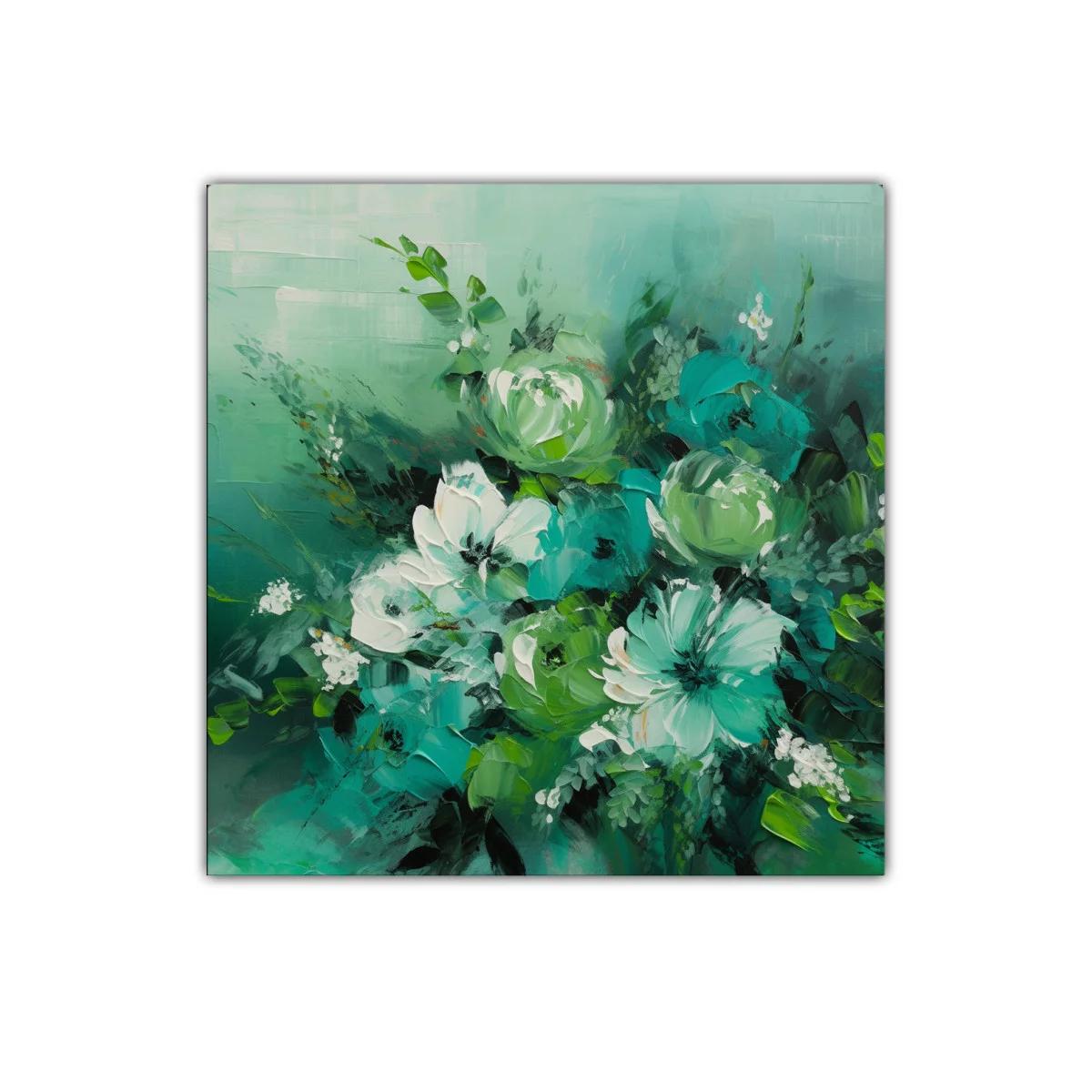 Ramo floral en tonos verdes que aporta frescura y serenidad