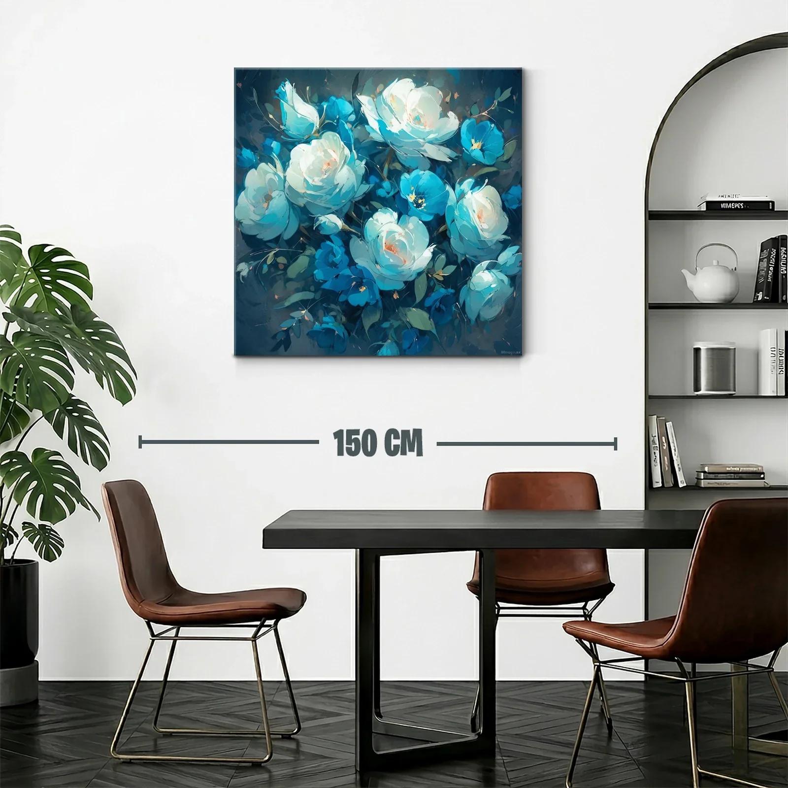 Naturaleza en calma con flores en tonos azul y blanco — miniatura 2