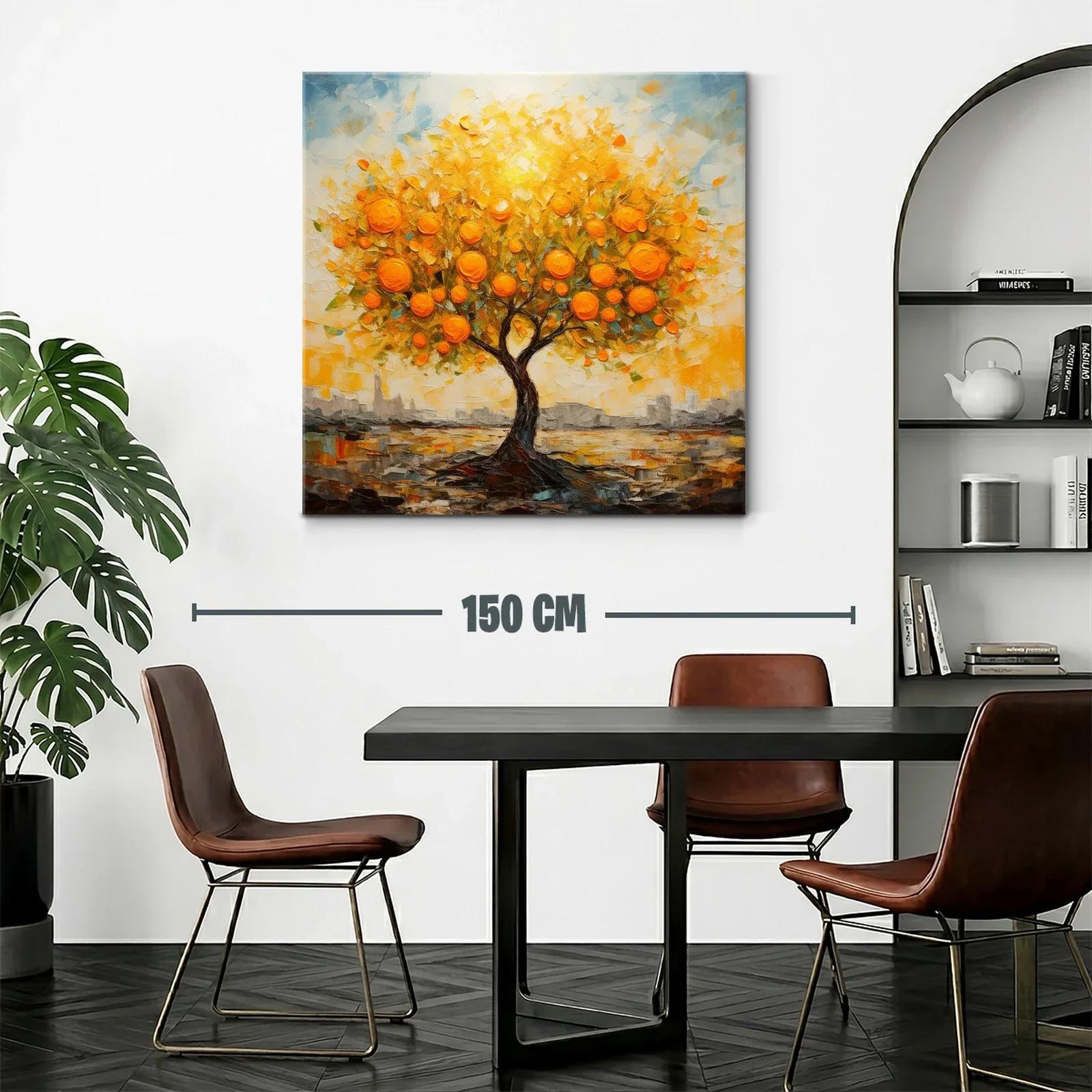 Árbol de frutas naranjas en paisaje cálido y vibrante — miniatura 2