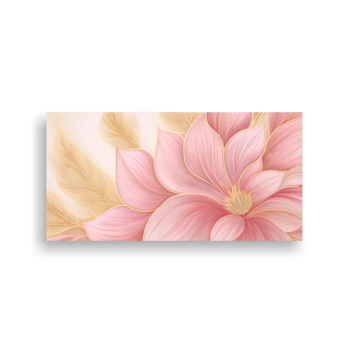 Cuadro flor rosada tipo dalia con pétalos en capas — imagen principal