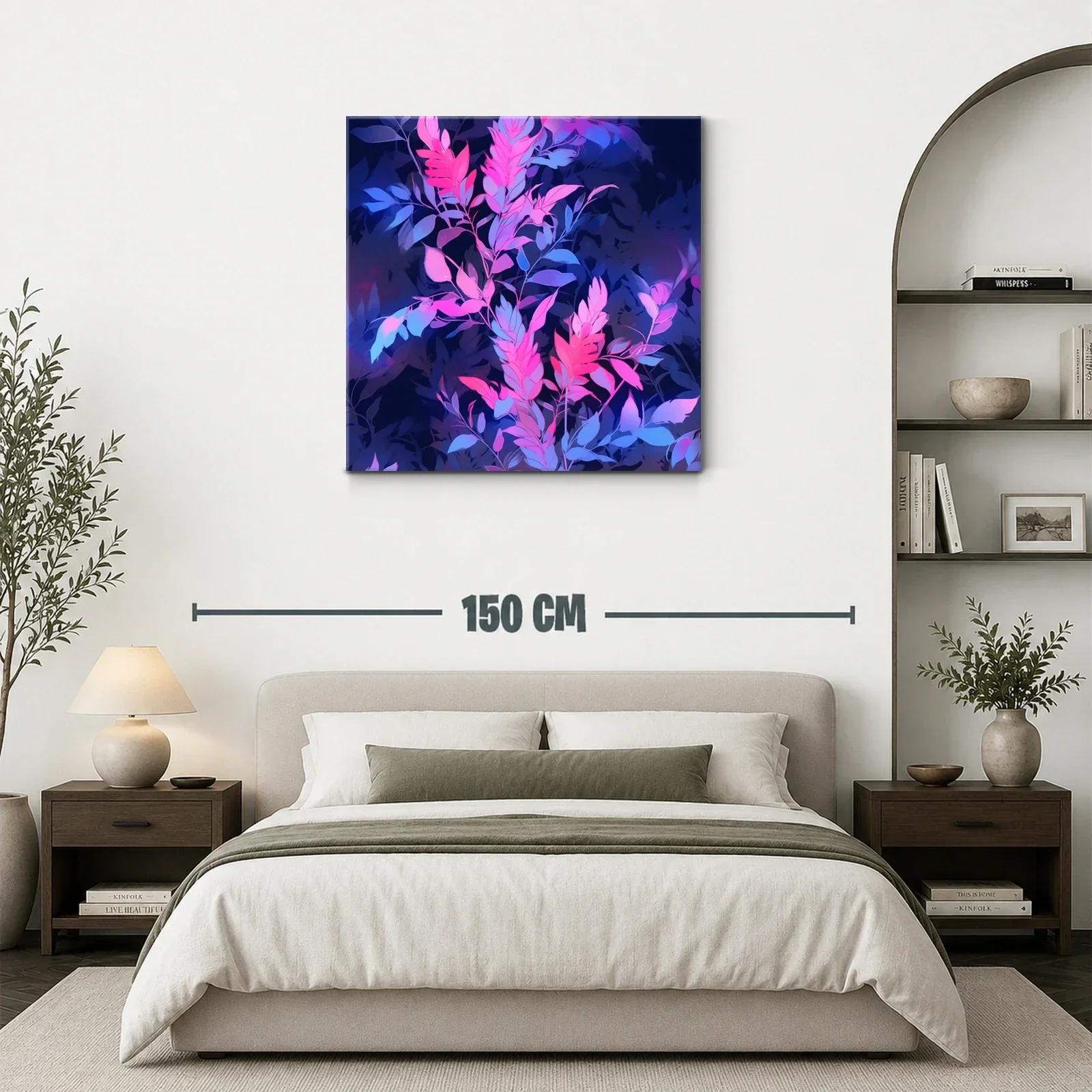 Composición Floral en Tonos Fucsia y Azul Profundo — miniatura 3