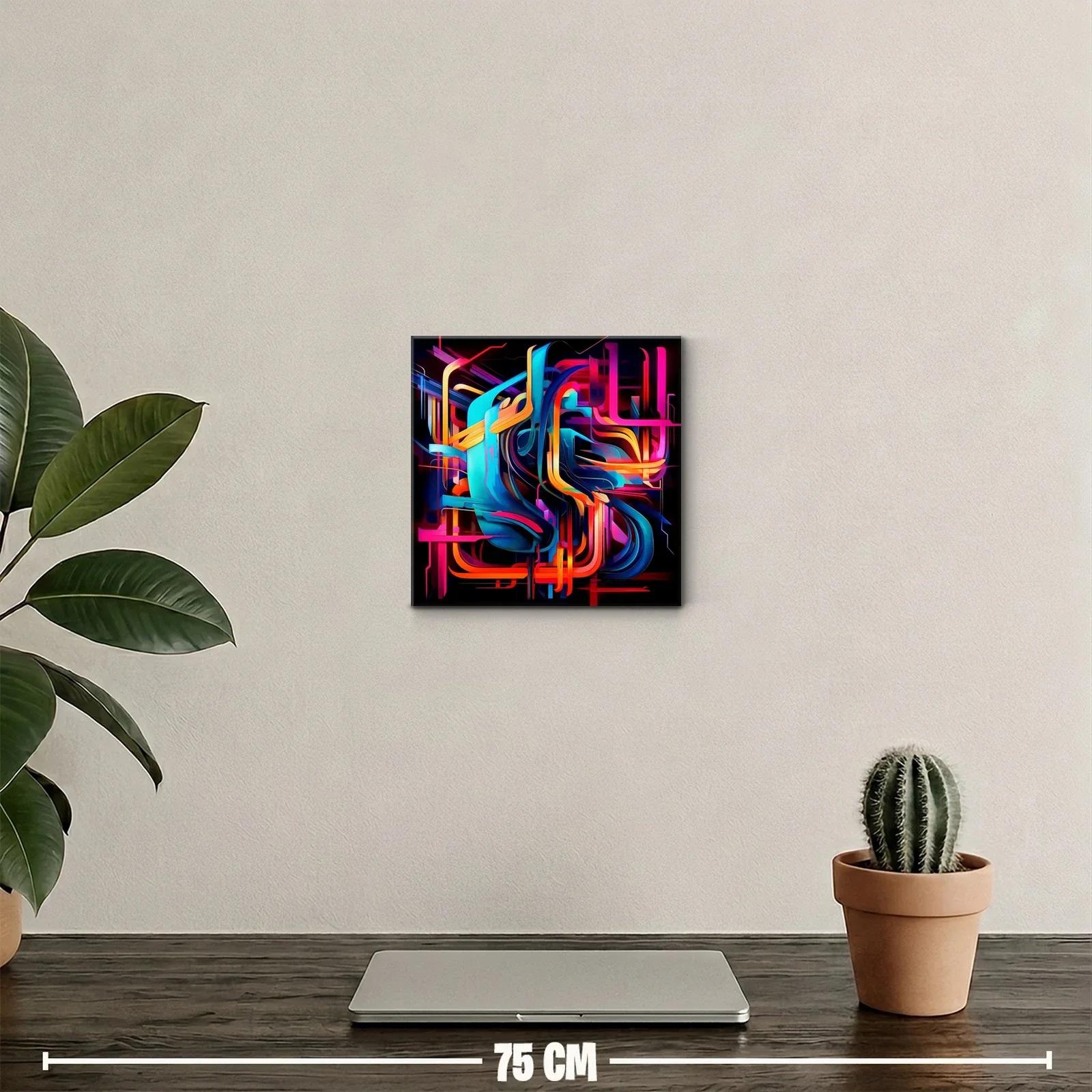 Composición abstracta vibrante con formas dinámicas y colores intensos — miniatura 2