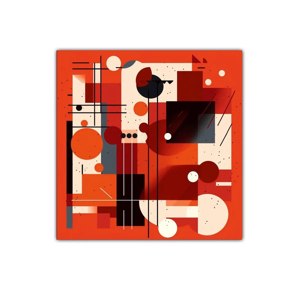 Composición geométrica en tonos cálidos y contrastes audaces — imagen principal