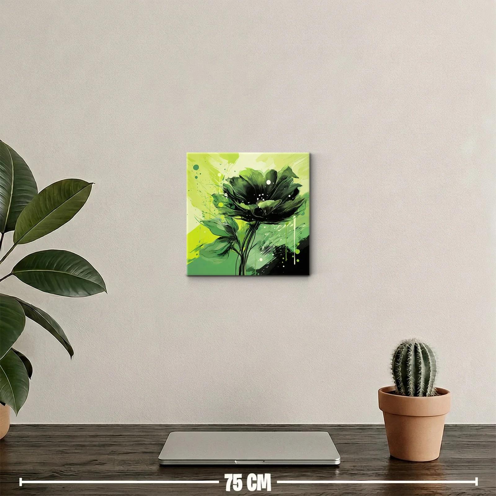 Flor vibrante en tonos verdes para ambiente natural — miniatura 2